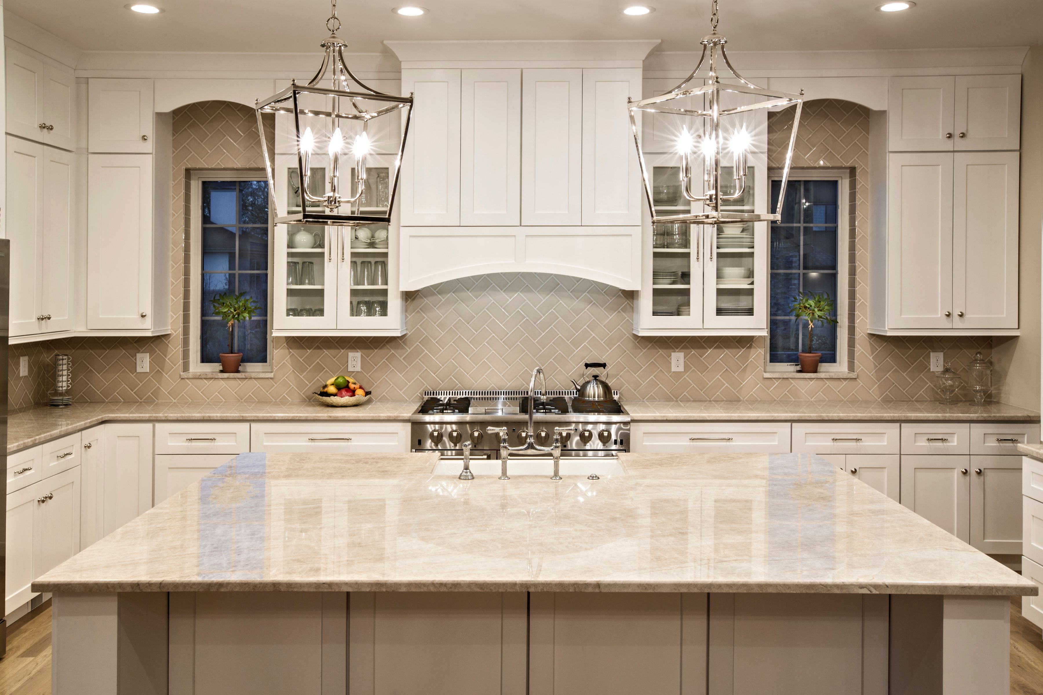 Taj Mahal quartzite kitchen countertops by YK stone center in denver co