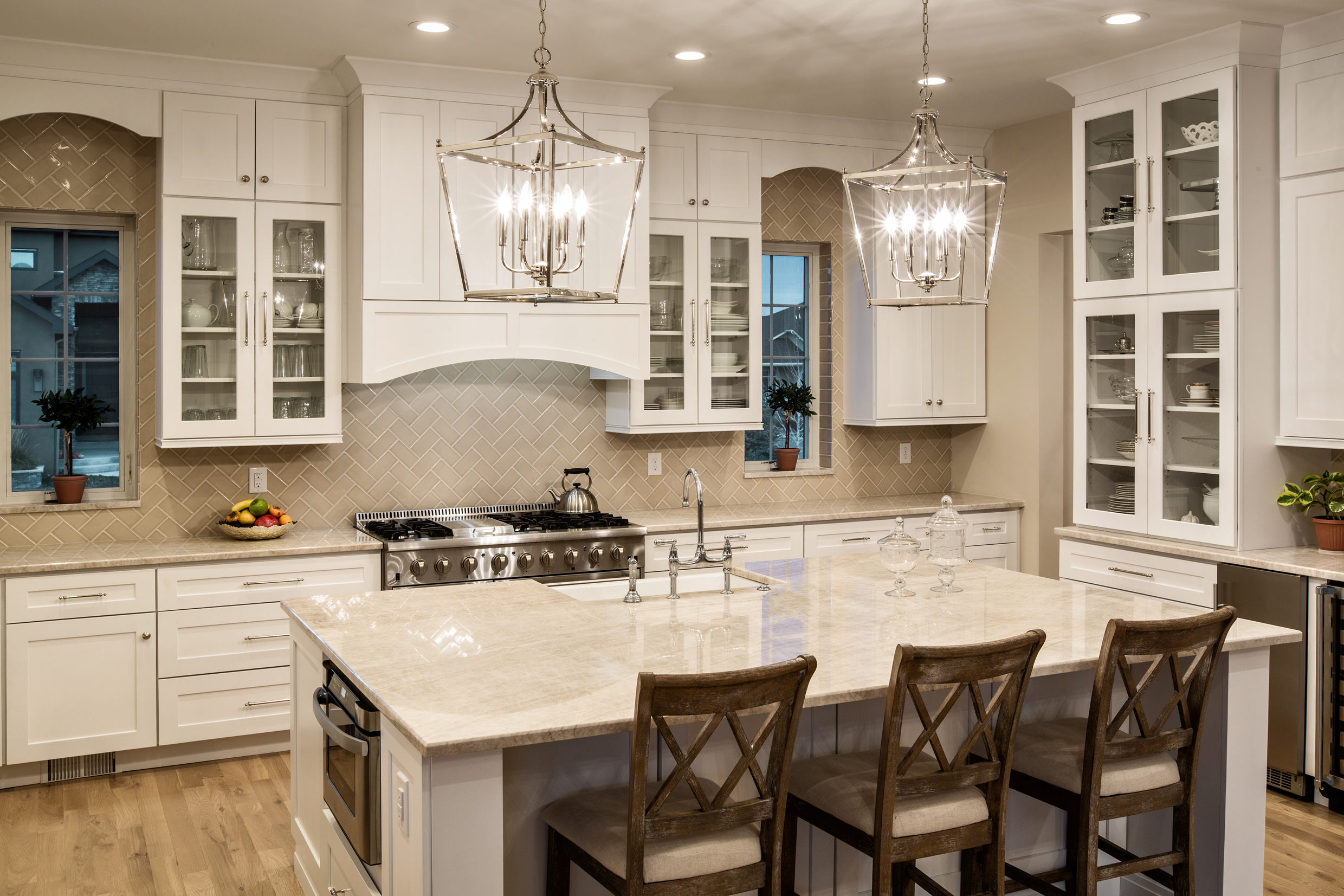 Taj Mahal quartzite kitchen countertops by YK stone center in denver